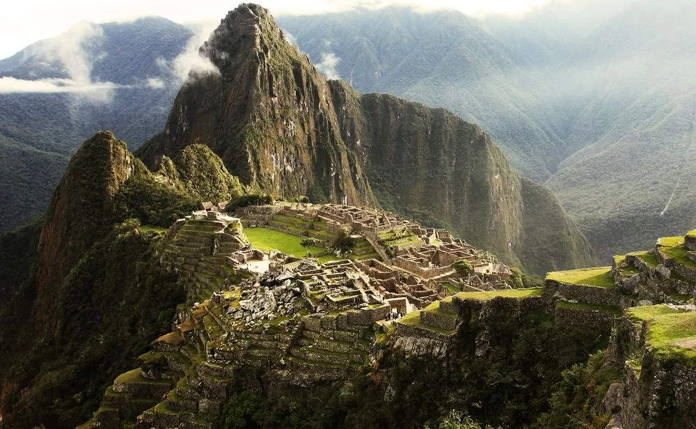 Machu Picchu surrounded by the Andes